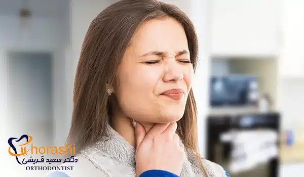 مشکل در بلع و گلودرد به دلیل عفونت کردن لوزه در بزرگسالان