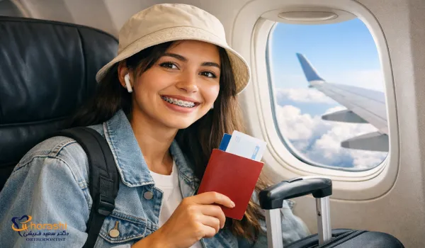 مسافرت با داشتن براکت ارتودنسی در دهان