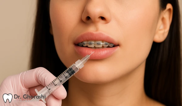تزریق ژل لب حین ارتودنسی